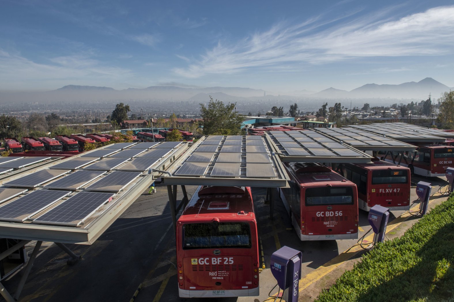 Electric buses in Santiago, Chile